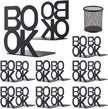 Book Ends - Decorative Metal Book Ends Supports for Bookrack Desk,Books, Unique Appearance Design,Heavy Duty (Black, 8 Pair)