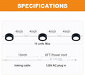 LUMILAND Wired LED Puck Lights (2.7Wx5) Plug-in Lighting Natural White (4000K), LED Cabinet Light for Kitchen Can Be Surface Mount or Recess Mount, Black