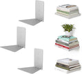 Umbra Conceal, Sturdy Metal Floating Bookshelf for Wall, Silver, Small, Set of 3