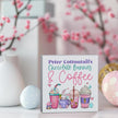 Easter Coffee Bar Decor Easter Table Decor Bunny Coffee Bar Wooden Box Sign for Home Office Bedroom Living Room Desk Shelves