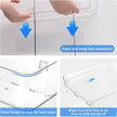 Diesisa Acrylic Wall Mounted Shower Caddy, Clear, Large Size 4D x 12.8