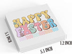Happy Easter Sign Peeps Decorations Easter Table Decor Spring Decor Wooden Box Sign for Home Office Bedroom Living Room Desk Shelves