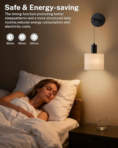 Battery Operated Wall Sconce Set of 2, Wireless Rechargeable Wall Lights with Remote Control, 9 Colors Dimmable LED Lamps, Modern Cordless Sconces for Bedroom Living Room Hallway(Black)