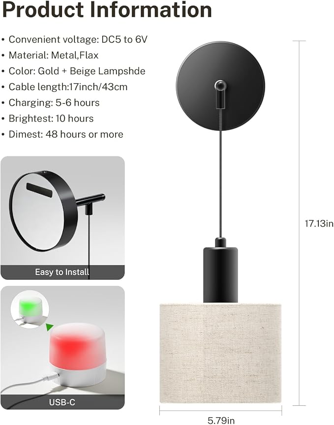 Battery Operated Wall Sconce Set of 2, Wireless Rechargeable Wall Lights with Remote Control, 9 Colors Dimmable LED Lamps, Modern Cordless Sconces for Bedroom Living Room Hallway(Black)