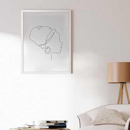 puthiac 16x20 Solid Oak Wood Picture Frame, Fits 12x16 with Mat or 16x20 Without Mat, Wall Display Only, Vertical or Horizontal, Plexi Front, 1 Pack, White
