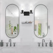 Ascher 2-Light Wall Sconces, Modern Vanity Light Fixture Black Finish, Wall Light with Clear Glass Shade for Mirror Hallway Bedroom, E26 Base (Bulbs Not Included)