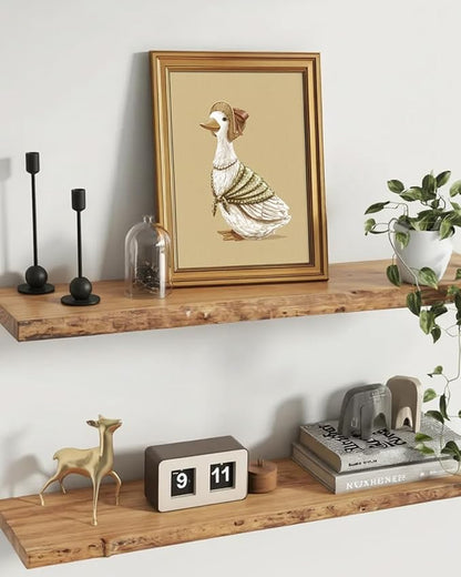 VIYYIEA Gold Framed Art Prints,12x16Inch, Dressed Duck Vintage Art Painting, Cottagecore Farmhouse Decor for Nursery Kids Room Playroom Bedroom, Rustic Whimsical Canvas Picture