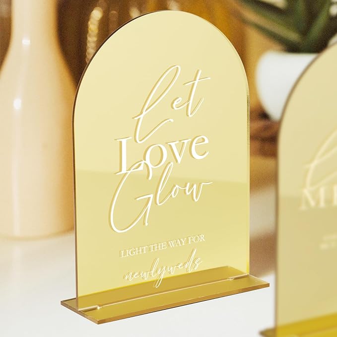 Acrylic Let Love Glow Sign with Stand- 5