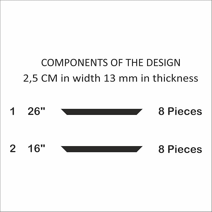 Peel and Stick Wall Molding Kit, Ready to Assemble Wainscoting Panels, Pre-Cut Molding Trim for Home and Office Interrior Wall Decor, DIY, Premade (4 Frames)