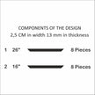 Peel and Stick Wall Molding Kit, Ready to Assemble Wainscoting Panels, Pre-Cut Molding Trim for Home and Office Interrior Wall Decor, DIY, Premade (4 Frames)