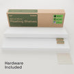 BAOBAB WORKSHOP Wood Floating Shelves for Bathroom Wall - White Shelves for Bedroom Kitchen Living Room - Solid Wood Shelves - White - 24 x 6.7 Inch, Set of 2
