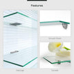 Fab Glass and Mirror Rectangle Glass Shelf, 10