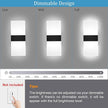 Lightess Modern Wall Sconce Dimmable Sconce Wall Lighting 12W Black Indoor Wall Lamp Acrylic Wall Mounted Lighting Fixture for Bedroom Living Room Hallway, Cool White