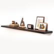fuqing Live Edge Floating Shelves for Wall 72 Inch - 9 Inch Deep Rustic Solid Elm Wood Floating Wall Shelves - Natural Wooden Shelves with Heavy Duty Brackets and Anchors