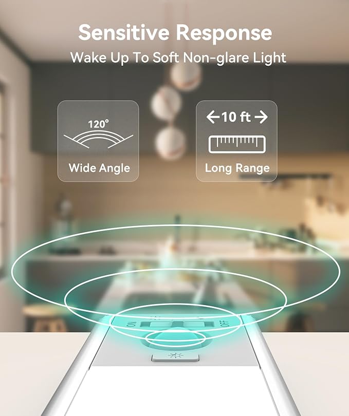 Under Cabinet Lighting, LED Motion Sensor Light Indoor, 2200mAh USB Rechargeable Closet Lights Battery Operated, Stick On Magnetic Wireless Dimmable Under Counter Lights for Kitchen(2 Pack)