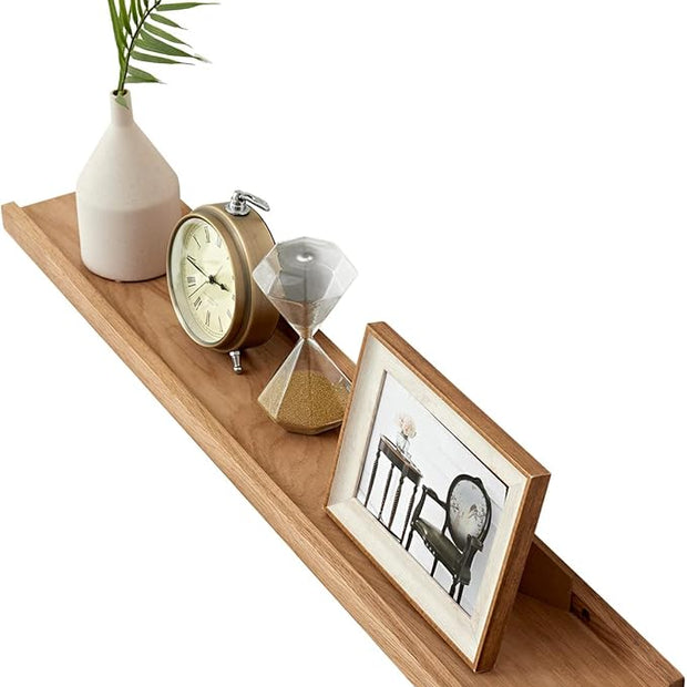 Oak Floating Shelves Natural Wood Wall Mounted Display Picture Ledge Wall Shelf for Home Office Living Room Bedroom Storage Shelf 4X36 inch