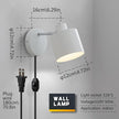 LIGHTESS Plug in Sconce Set of Two, 350° Adjustable Dimmable Wall Light, Modern Wall Lamps for Living Room Bedroom Hallway,Kitchen (Bulb Not Included)