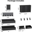 Magnetic Spice Rack for Refrigerator,6 Pack Magnetic Shelf,Fridge Magnet Organizer with Paper Towel Holder,Utensils Racks,Hook Rack,Deepened Basket,Fridge Organizers and Storage Black(6 Pack)