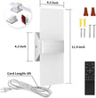 Plug in Wall Sconces with Stepless Adjustable 3000K-6500K Colors and 10%-100% Brightness, Sconces Wall Lighting with Remote Control 12W Acrylic LED Wall Lamp with 6FT Plug in Cord, 1 Pack