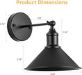 Vintage Black Wireless Battery Operated Wall Sconces, Cordless LED Wall Lights Set of 2 with Remote Control, for Bedroom, Farmhouse, Gallery - Easy Setup, Adjustable Brightness, Long-Lasting Battery