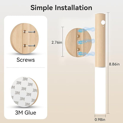 iThird Motion Sensor Wall Light Beech 3PCS, Battery Operated Wall sconces