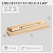 Homeforia 36 inch Natural Floating Shelf, High End Solid Real Wood 36inch Small Floating Shelves for Wall Mounted, Natural Wooden Floating Shelves, Heavy Duty Bracket, 36 X 6.5 X 1.75 in, Set of 2