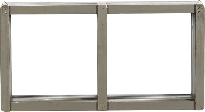 Deco 79 Wall Shelf, 23" L x 7" W x 12" H, Grey