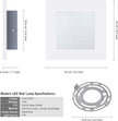 Kawell Modern 10W LED Wall Sconces Indoor LED Wall Light Square Acrylic LED Wall Lamp Minimalists LED Wall Light Sconce for Bedroom Living Room Stairwell Hallway Lounge, Warm White