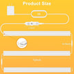 maylit Under Cabinet Lights Plug in, 3 Pcs 12 Inch Ultra Thin Under Cabinet Lighting, Super Bright Warm White Under Counter Lights for Kitchen, Dimmable Light for Cabinet, Counter, Workbench, Desk