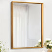 AAZZKANG Bathroom Mirror Rectangular Decorative Metal Mirrors for Wall with Frame Bedroom Living Room Home Decor Gold 20