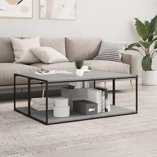 Set of 4 Floating Wall Shelves, Concrete Grey Engineered Wood Decorative Display Ledges, Modern Minimalist Storage Shelves for Living Room, Bedroom, and Home Office