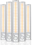 Under Cabinet Lighting, 80 LED Motion Sensor Light Indoor, Rechargeable Closet Light, 3 Color Temps Under Cabinet Lights, Wireless Dimmable Under Counter Lights For Kitchen, Pantry (5 Pack)