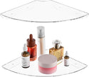 9.5x9.5 Inch Acrylic Corner Floating Shelf Set of 2, Clear Corner Wall Shelf for Home Décor, Speakers, Security Cameras, Toileries, Plants, Figures, Cosmetics, Books
