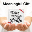 Baseball Decor There's No Place Like Home Wooden Sign Decorations Home Living Room Desk Table Shelf Decor 5×5 Inches, Gifts for Baseball Lover