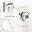 Set of 2 Wall Sconces for Bathroom, Modern Vanity Light Fixtures, Nickle Wall Mount Lighting Lanterns, Farmhouse Wall Lights with Double Clear Glass Shade for Bedroom Living Room Mirror Hallway