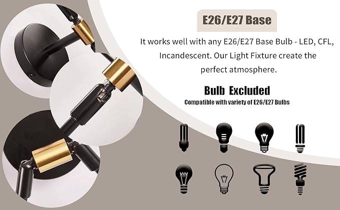 Minimalist Black 2 Lights LED Wall Light Up/Down Indoor Lamp,360° Adjustable Uplighter Downlighter,Rustic Country Vintage Loft Wall Sconce Fixture Fitting Retro Warm Edison Lamps E26 Max 2*60W