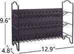 SWOMMOLY Magnetic Spice Rack for Refrigerator with 21 Spice Jars, 396 Spice Labels Set, 3 Tier Spice Rack Organizer for Cabinet, Countertop, Fridge, Pantry, Black