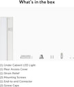 LAGOM Halo Under Cabinet Light, 22‑Inch Hardwired Dimmable LED, 2700K/4000K/5000K, Power Cord Sold Separately, White, UC0122WH27