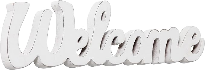 Rustic Wooden Outdoor Welcome Sign for Front Door 15