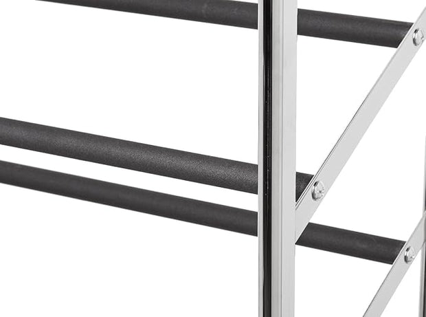 Amazon Basics 50-Pair Shoe Rack Organizer, Portable Rolling with Locking Wheels, Free Standing, 35.8 x 14.6 x 59.5 inches, Chrome