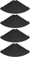 Corner Shelf Wall Mount, Floating Corner Shelves, Set of 4 Corner Wall Shelf Organizer,Rustic Wood Wall Storage Display Shelves forLiving Room Bedroom Bathroom Kitchen,Black