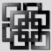 Weysat Wall Mount Home Mirror, 2 Pieces Silver Square Decorative Mirror for Bedroom, Living Room, Bathroom, 11.8 x 11.8 Inches(Black,Mirrored)