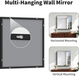 Koonmi Black Framed Bathroom Mirror - Shatterproof 32