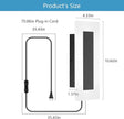 LMQNINE Modern Plug in Wall Sconces Set of Two 9W 6000K Acrylic Black Wall Sconce Wall Lighting with 6ft Plug in Cord and On/Off Switch for Bedroom Living Room Hallway Staircase Corridor