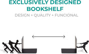 Tug of War Theme Book Holder Organizer – Steel, Black, Creative and Fun Design – Keeps Upright, Adds Personality to Home Decor, Great Gift Idea – Fun Collection – Geguton