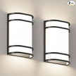Indoor Wall Mount Light - 2 Pack 3000K/4500K/6000K Adjustable Black Modern Wall Sconce Lighting for Hallway Staircase, Corridor, Bedroom, Living Room, Kitchen(Black, 2 Pack)