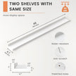 Picture Ledge Shelf, Floating Shelves Set of 2, 48 Inches Long Large Nursery Book Shelves for Toys Storage, Kids Bookshelf Wall Mounted for Living Room Bedroom Decor Books Photo Frames, White