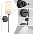 Battery Operated Wall Sconce Set of Two, Black Wireless Rechargeable Wall Light with Remote Control, Dimmable, Amber/Warm/Natural/Cool White,RGB, Battery Power Sconces for Living Room Bedroom