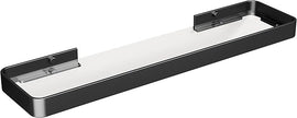 Danpoo 20 Inch Long Floating Shelf Black, Clear Tempered Glass Wall Shelf - Spacious and Stylish Storage for Your Home