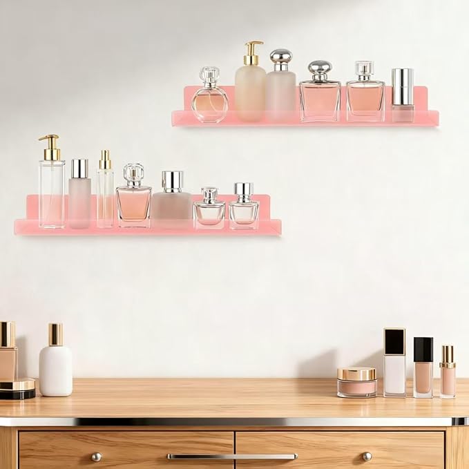 Dezzer 6 Pack Acrylic Shelves for Wall, 15